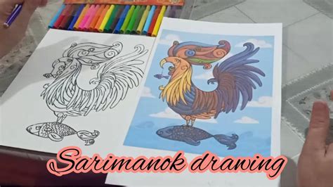 simple easy sarimanok drawing|Sarimanok Drawing .